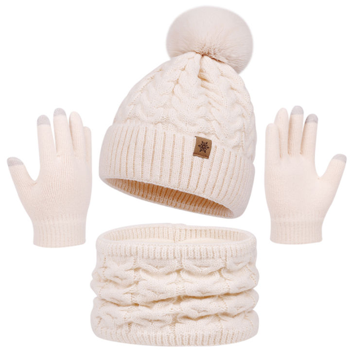 3Pcs%20Women%20Winter%20Hat%20Scarf%20Gloves%20Set%20Christmas%20Fur%20Ball%20Teenager%20Beanie%20Neck%20Warmer%20Suit%20Pompom%20Knitted%20Woman%20Men%20Cap%20Set%20-%20Image%205