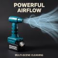 Cordless Portable Hair Dryer Blower For Makita 18V Li-ion 3-Speed Handheld Leaf Blower with USB Charging Port for Home Cleaning. 
