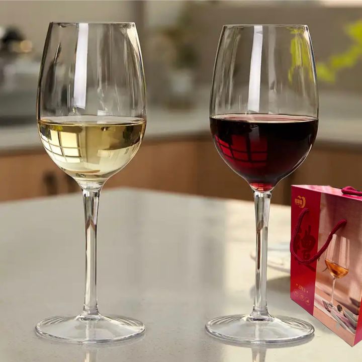 2pcs Wine Glass Gift Box High Quality Clear Glass