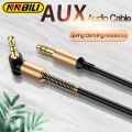 NNBILI 3.5mm Jack Audio Cable3.5mm Car Spring AUX Cable Gold Plated jack male to male speaker cables Cord for Headphones .