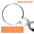 Piston Ring Compressor 3 Inch Ratchet Clamp Disassembly Tool Set- Adjustable 53-175mm Car Piston Ring with Piston Ring Plier. 