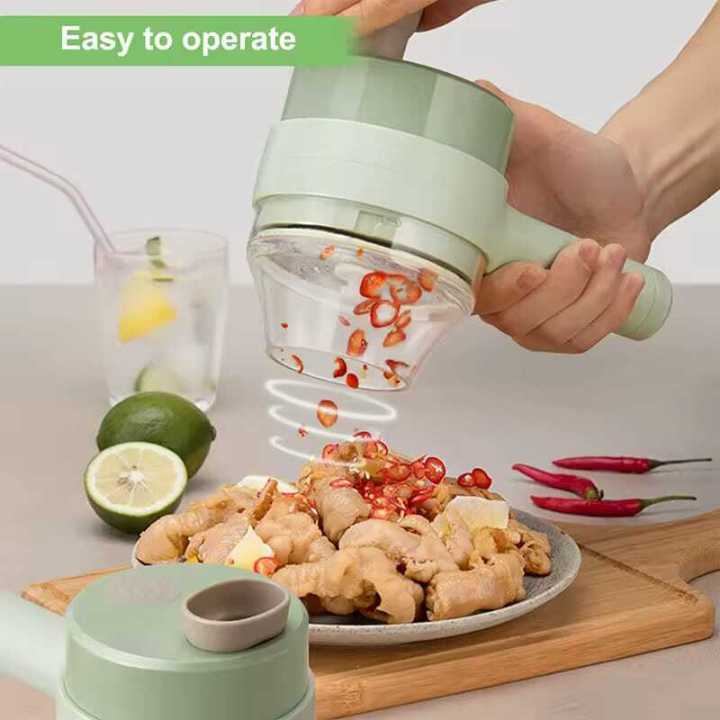 Mini Chopper Handheld Electric Handheld Mini Food Chopper | One Button Control Cooking Hammer ...