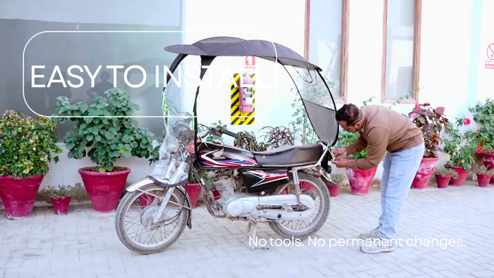 All Weather Bike Full Canopy - Protects from RAIN, UV SUNLIGHT & Dust