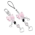 Y2K Phone Charm Bow Heart Star Keychain Pendant Kawaii Bag Goth Chain Cute Accessory. 