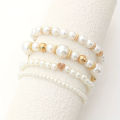 4-piece Suit New Ins Summer Love Pearl Bracelet Minority Female Bracelet Suit.
