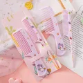 2Pcs/Set Cute Kids Hairdressing Comb Tail Comb for Girls Whale Dinosaur Giraffe Unicorn Hair Comb Kids. 