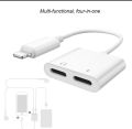2-in-1 Lightning Splitter Adapter for iPhone 7+ – Audio and Charging, No B. 