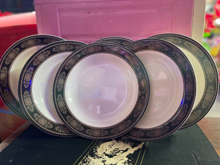 Italiano 10 soup Plate black gold