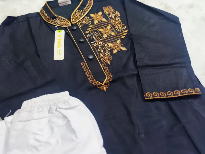 Super%20Eid%20campaign%20Special%20cotton%20Black%20colour%20ambrodary%20work%20panjabi%20for%20Kids%20and%20boys%20-%20Image%204