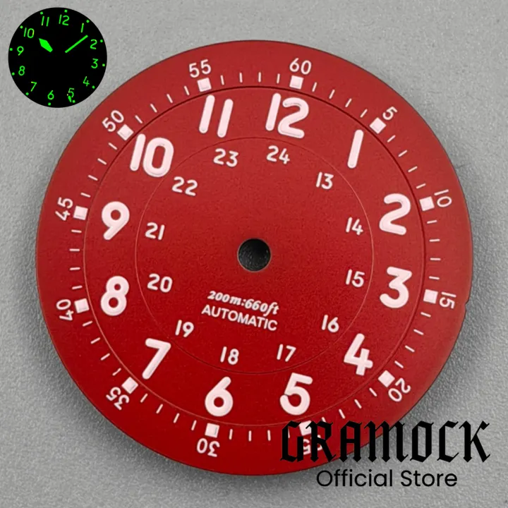 GRAMOCK%20Pilot%20Dial%2029mm%20White%20Field%20Watch%20Dial%20Yellow%20Number%20For%20NH35%20ETA%20PT5000%20Miyota%20DG2813%20ST2130%20Movement%20Hand%20Set%20Luminous%20-%20Image%204
