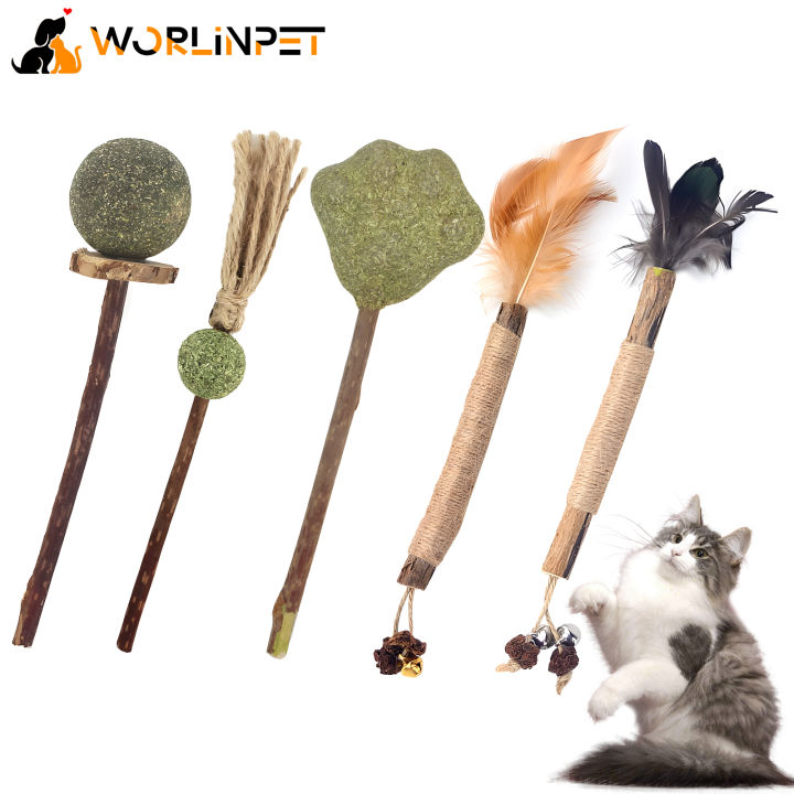thumbnail interactive-video image 1 of Buy Inralimot 1 Pack Silvervine Cat Toy, Silvervine Sticks Cat Toys For 1 of 11