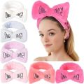 OMG Letter Coral Fleece Wash Face Bow Hairbands For Women Girls Headbands Headwear Hair Bands Turban Hair Accessories. 