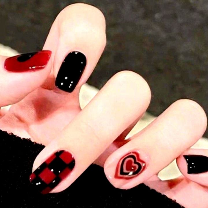 12pcs/24pcs%20Korean%20Style%20Fake%20Nail%20Tips%20Set%20%7C%20Multiple%20Designs%20%7C%20With%20Double-Sided%20Nail%20Glue%20Stickers%20-%20Image%205