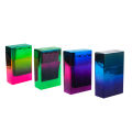 Punk Glitter Cigarette Case Gradient Color Smoke Cover Shiny ABS Portable Man Women Cigarette Box Lighter Cigarette Accessories. 