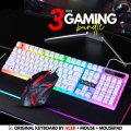 RGB Gaming Keyboard and Mouse and Headphones Combo with FREE Mousepad in Low price ~ Mechanical Feeling Gaming Key Board with 7 light RGB Gaming Mouse ~ Wired Keyboards for Mobile Gaming, Pubg, Laptop, PC, Minecraft, Xbox - 112 Keys - By FunBug. 