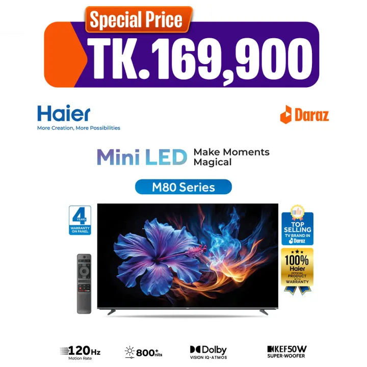Haier%2075%20Inch%20Mini%20LED%204K%20UHD%20Google%20TV%20with%20Free%20Delivery%20&%20Installation%20(H75M80FUX)%20-%20Image%202