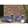 6 person mini Dinner Set| Handmade and Handpainted| Blue Pottery|Ceramics|crockery|Dinnerware. 