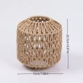 Woven Ceiling Lamp Cover Vintage Flush Mount Light Fixtures Modern Lampshade Paper Rope For E27 No Bulb. 