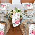 20pcs Napkins Chinese Flower Long Paper Napkins Wedding Disposable Tableware Serviettes Tissues Birthday Dinner Table Decor.