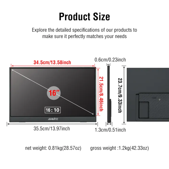 Anmite%2016-Inch%20Portable%20Touch%20Monitor%20Non-touch%20Optional%201200P%20HDR%2016:10%20For%20XBox%20PS4%20/%205%20Switch%20Cell%20Phone%20PC%20Loptop%20Extension%20-%20Image%203