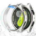 Case+Tempered Glass for Samsung Galaxy Watch 7 40mm 44mm Waterproof PC Matte Cover Protective Bumper Shell for Galaxy Watch 7. 