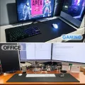 Full black mouse pad large 90x40 cm thick 2 mm gaming pad suitable for computer. 