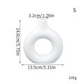 Donut Plastic Vase White Black Pink Cute Round Vase Flowerpot Ornaments for Living Room Dining Table Office Home Decor.