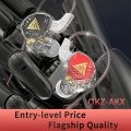 Original QKZ AKX IEM Monitor Level Headphone Transparent In-Ear Wired Earbuds With Mic HiFi Bass Stereo Muisc Earphone AUX 3.5MM. 