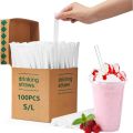 100PCS Disposable Straws Transparent Individually Packaged Straws Suitable for Home Party Milk Tea Juice Milkshake Coffee. 
