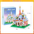 Lake Swan pink Nano block castle building blocks Taj Mahal jewelry gifts for girls and men famous DIY building toys. 