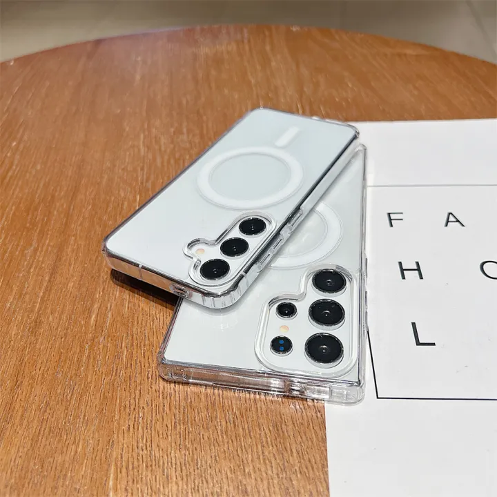 Magnetic%20Case%20For%20MagSafe%20Cover%20for%20Samsung%20Galaxy%20S23%20S22%20S21%20S20%20Plus%20S24%20FE%20S25%20edge%20Ultra%20Transparent%20Shockproof%20Clear%20Cover%20-%20Image%202