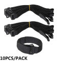 10/60PCS 2*50cm Reusable Fastening Bike Tie Nylon Hook & Loop Durable Multil Purpose Self-adhesive High Quality Strap Cable Ties.