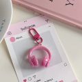Simple, Sweet, Cool and Exquisite Earphone Keychain, Three-dimensional Shape | Acrylic Material, Best Friend Gift, Bag Pendant. 