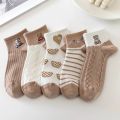 5/10 Pairs Socks Sets Women Elegant Retro Polyester Cotton Low Tube Women Socks Breathable Japanese Style Casual Cotton Sock. 