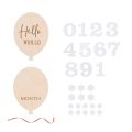 Wooden Milestone Monthly Cards Cloud Flower Animal For Record Newborn Photography Accessories Baby Souvenir Birthing . 