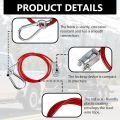 Universal Heavy Duty Stainless Steel Caravan Trailer Breakaway Rope Brake Away Safety Cable Braked Hitch Accessories Parts. 