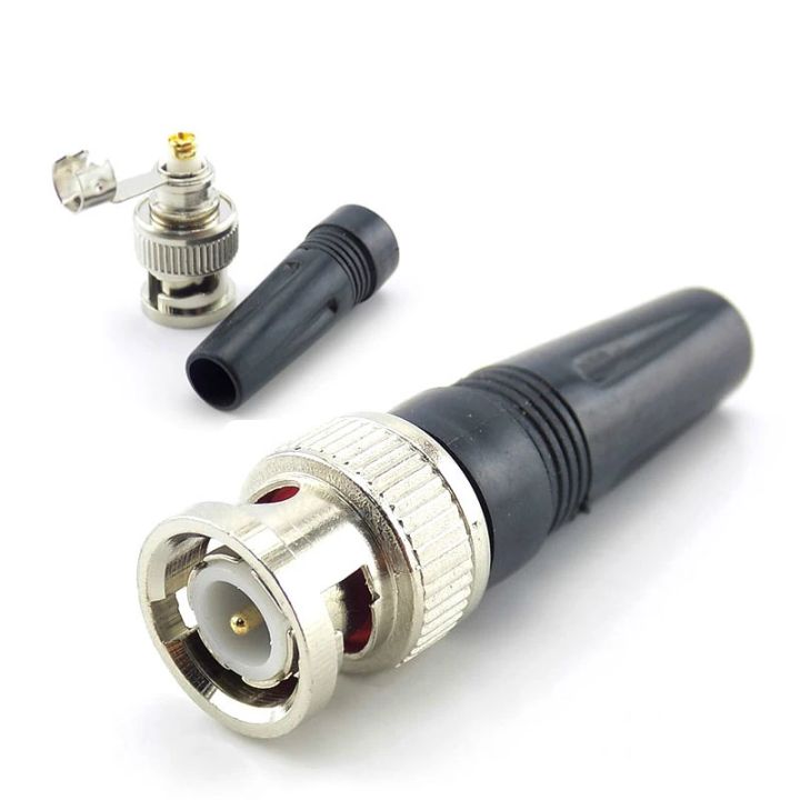 10pcs BNC Connector Male plug adapter Twiston Coaxial RG59 Cable for