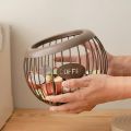 1pc Creative Iron Coffee Capsule Organizer Fruit Snack Storage Rack Multifunctional Hollow Pod Diagonal Basket Household Goods.