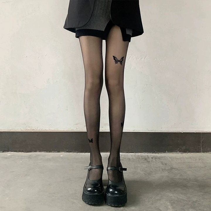 Women%20Ultra-thin%20Tights%20%20Vintage%20Y2K%20Fake%20Tattoo%20Butterfly%20Black%20Transparent%20Silk%20Pantyhose%20Girls%20Lolita%20Summer%20Stockings%20-%20Image%207