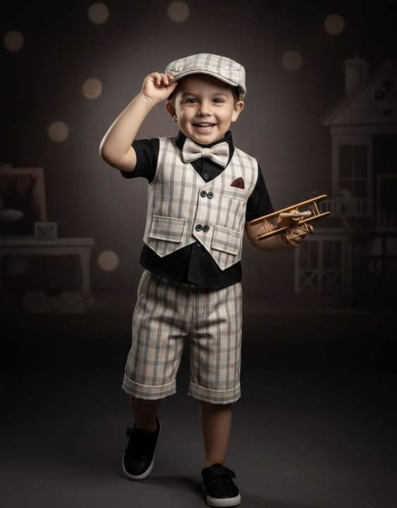 New demanding 5 pcs party dress set for 6 month to 7 years kids