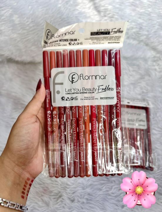 12 Pcs Lip Liner Pencil Set | Long Lasting & Smooth Matte Finish | Waterproof Lip Makeup