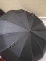 12 Ribs Windproof Strong Reinforced Automatic Folding Umbrella for Men, Large Buckle Handle, Double Bone Wind and Water Resistant.