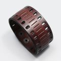 Personality retro wide genuine leather bracelet punk style simple hollowed out men's bracelet. 
