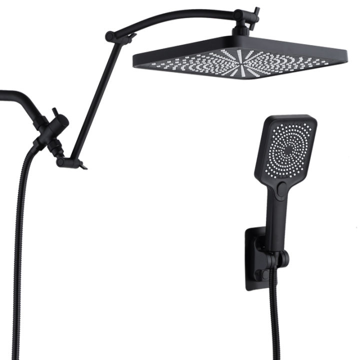 Large%20panel%20Rectangle%20Rain%20Shower%20Head%20With%20Handheld%20Spray%20Combo%20With%20Diverter,Height/Angle%20Adjustable%20Extension%20Shower%20Arm%20-%20Image%207