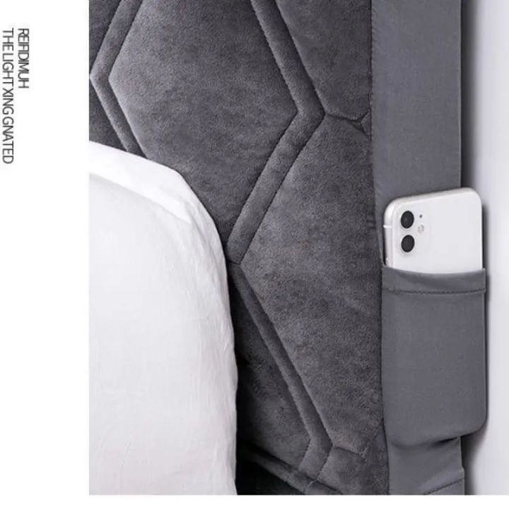 All-inclusive%20Velvet%20Headboard%20Cover%20Super%20Soft%20Smooth%20Quilted%20Head%20Cover%20Thicken%20Solid%20Color%20Bed%20Back%20Dust%20Protector%20Cover%20-%20Image%202