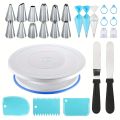 76-Piece Cake Decorating Tool Kit -Non-Slip Turntable For Beginners And Professionals DIY Cream Cookies Cake Making Baking Tools. 