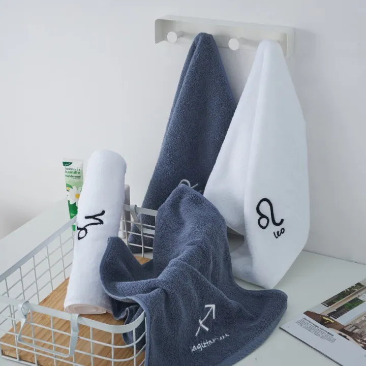 Hanky%20House%20Zodiac%20Embroiled%20Hair%20Towel%20Medium%20size%20of%2075x35%20cm%20100%25%20cotton%20with%20420gsm%20thickness%20hotel%20grade%20soft%20water%20absorbed%20-%20Image%204