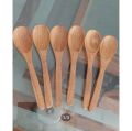 Pack of 6 - wooden spoon for eating & Kitchen Spoons. 