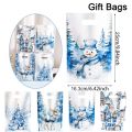 10/20/50pcs Blue Christmas Candy Bags Santa Claus Snowman Gift Handheld Bags Christmas Decor 2025 Winter Holiday Party Favors.