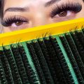 DIY Eyelash Extension Kit - Fluffy Mixed Lengths 10-16mm, 0.07mm Thick Lashes with Tweezers Beginner-Friendly Reusable Set. 